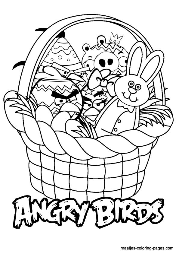 Angry Birds Easter coloring pages