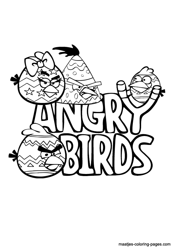 Angry Birds Easter coloring pages