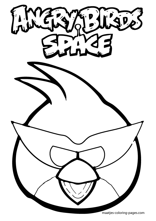 Angry Birds Space Coloring Pages