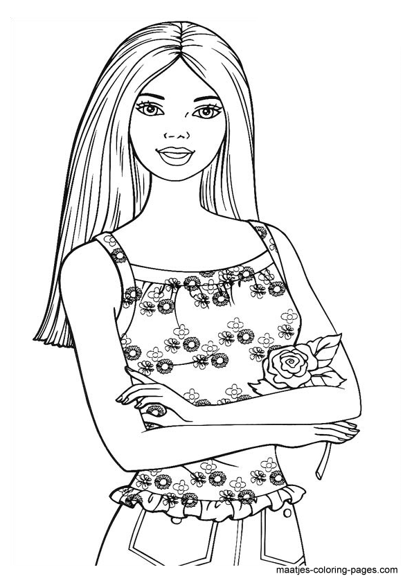 Tilbagetrækning Grønne bønner hjemmelevering Barbie coloring pages for girls