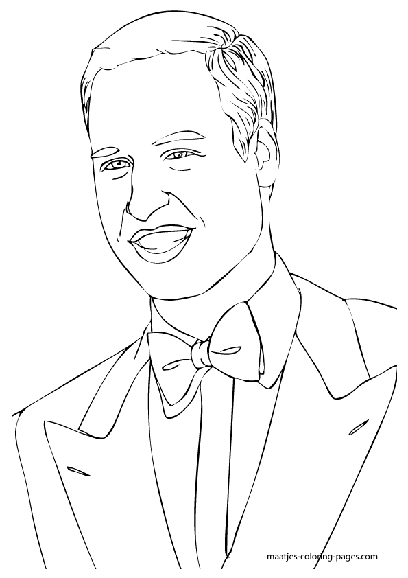 Prince William colouring page