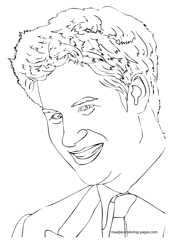 Prince Harry colouring page