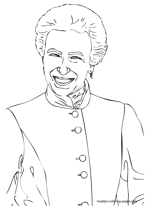 Royal Family Coloring Pages Princess Anne coloring pages