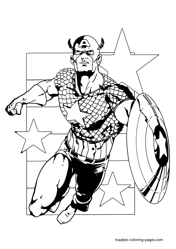 Captain America Coloring Pages