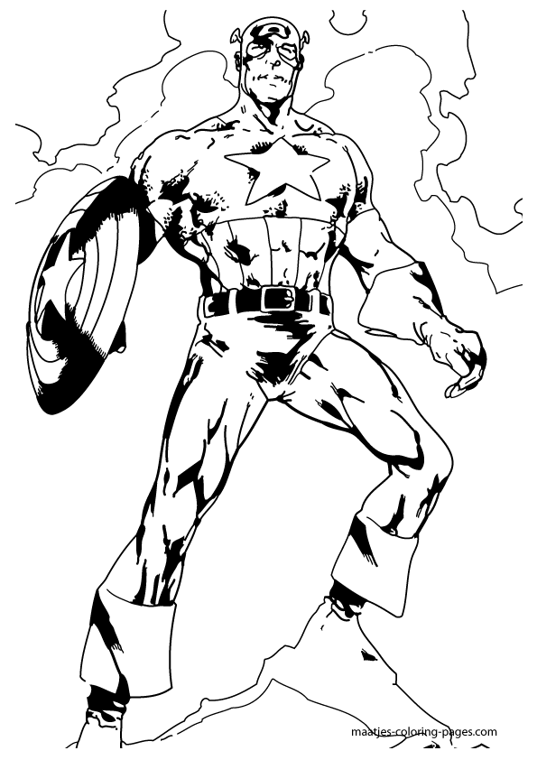 Captain America Coloring Pages