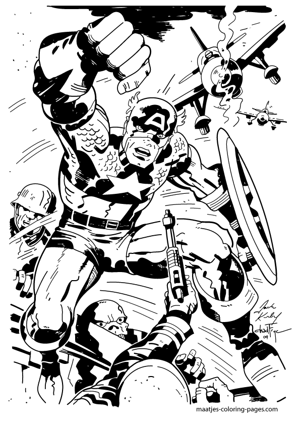 Captain America Coloring Pages