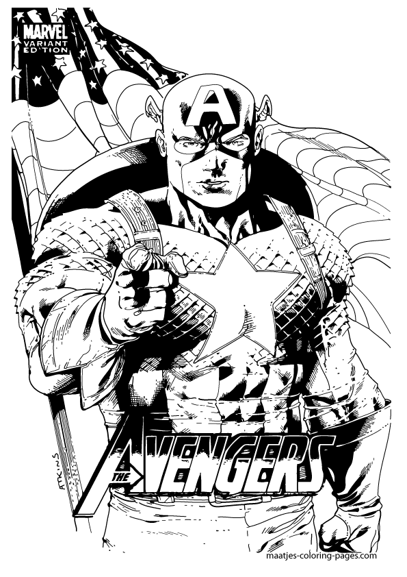 Captain America Coloring Pages