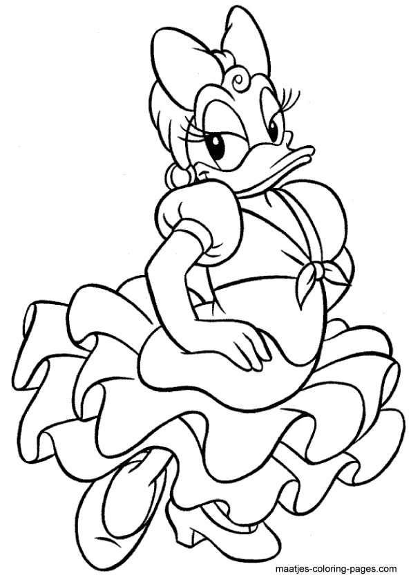 Daisy+duck+coloring+pages+to+print