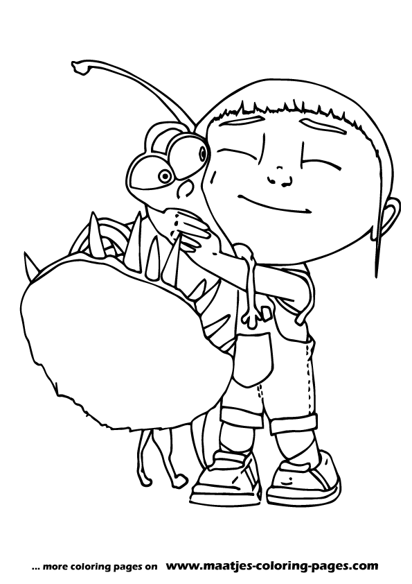 despicable me agnes coloring page