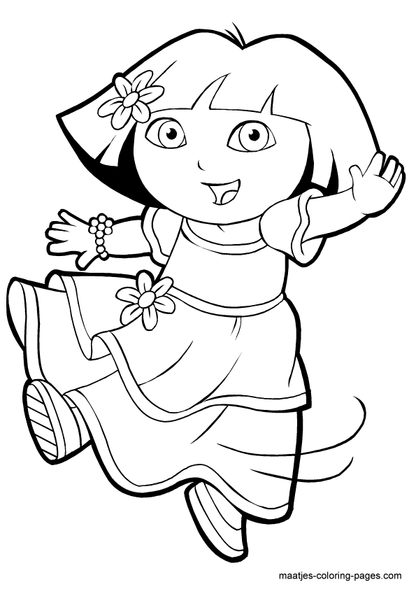Dora coloring page