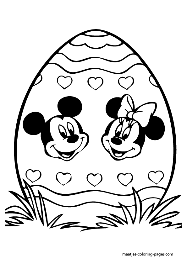 Mickey and Minnie Mouse easter egg