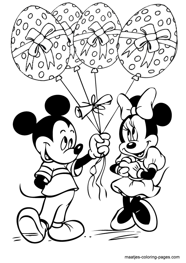 Minnie and Mickey Mouse easter eggs balloons