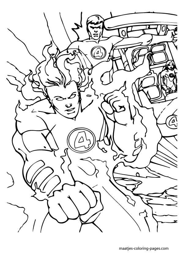 Fantastic Four Coloring Pages