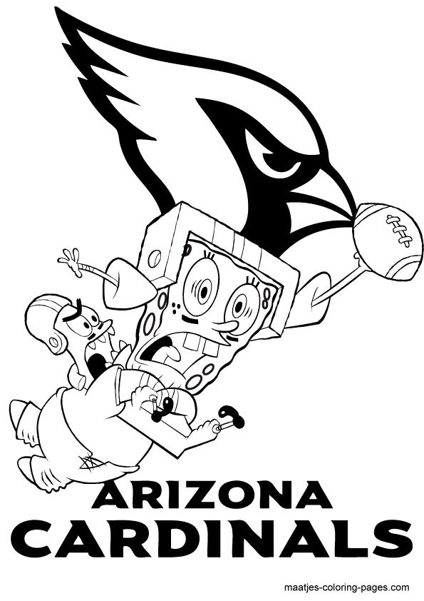 Arizona Cardinals Spongebob playing football