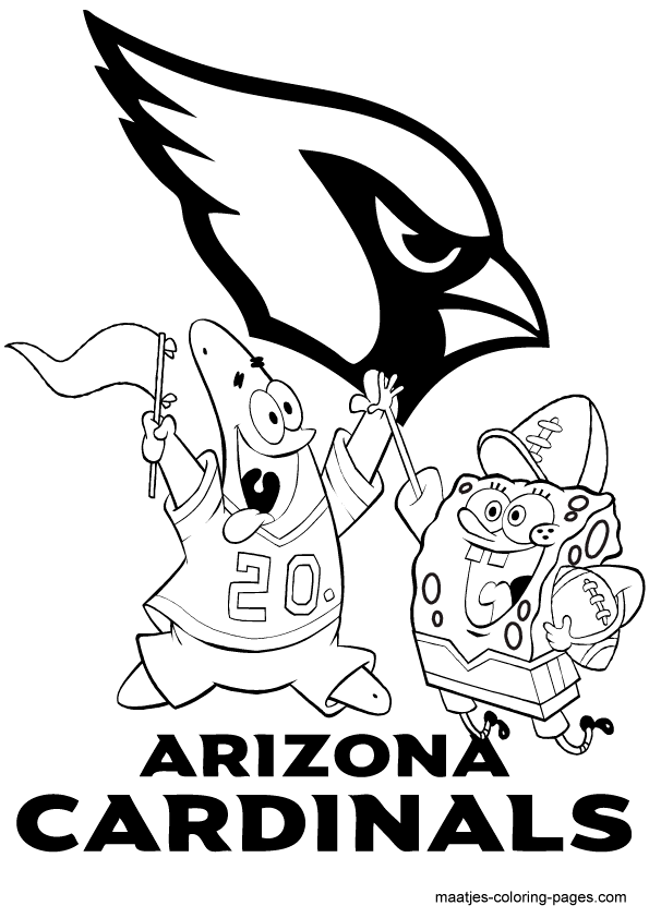 Arizona Cardinals Spongebob playing football