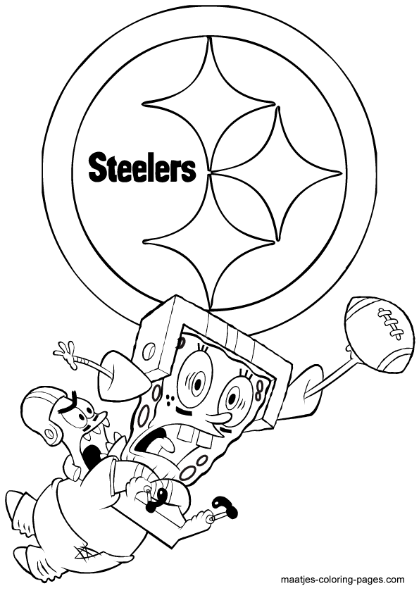 Pittsburgh Steelers Spongebob playing football