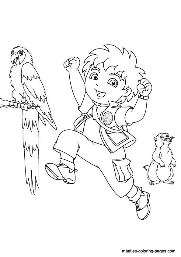 Diego Cartoon Coloring Pages