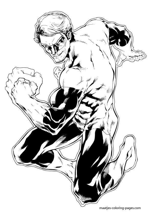 Green Lantern Coloring Pages