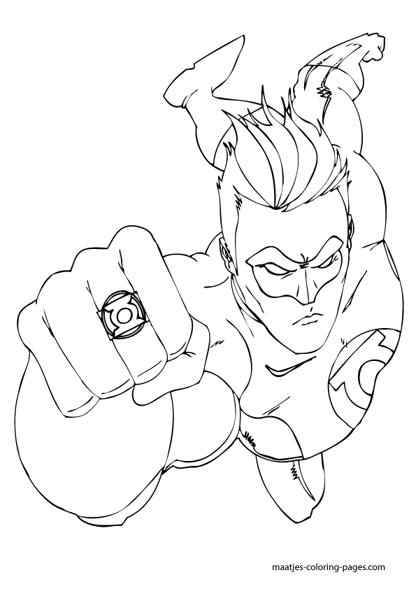 coloring pages of green lantern