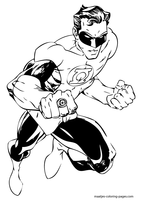 Green Lantern Coloring Pages