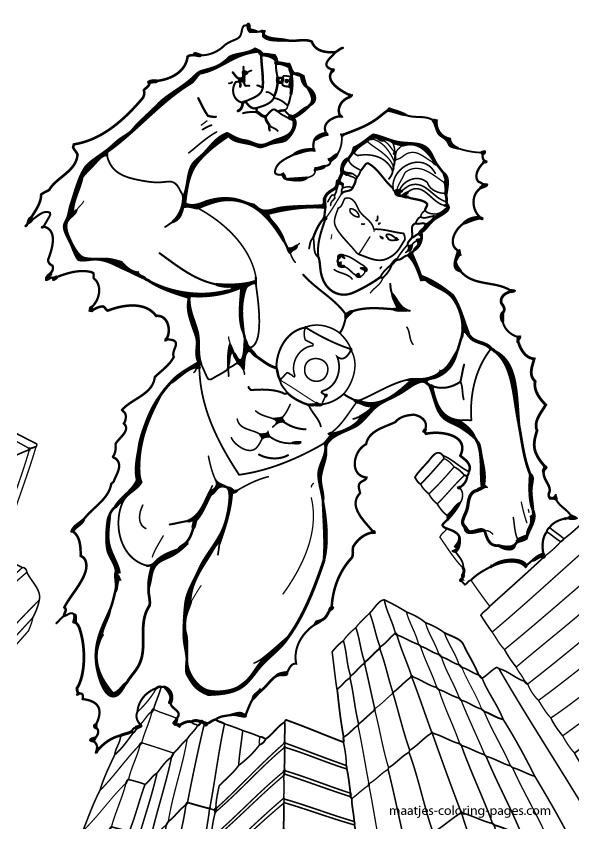 coloring pages of green lantern