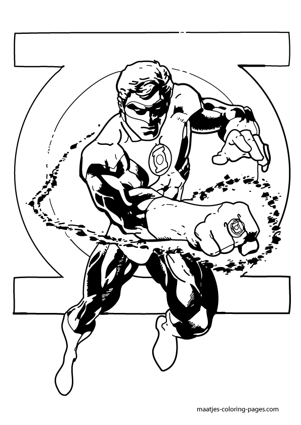 coloring pages of green lantern