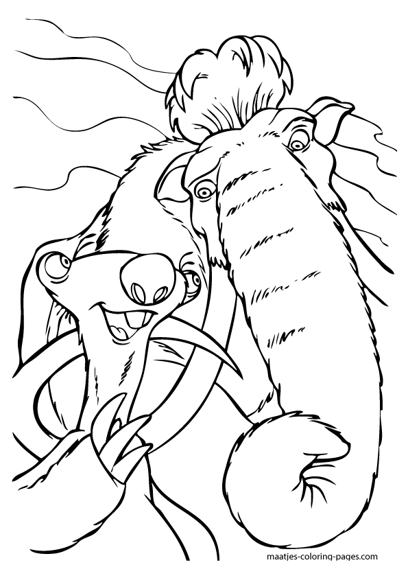 ice age characters coloring pages