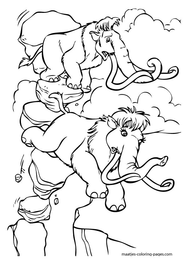 ice age characters coloring pages