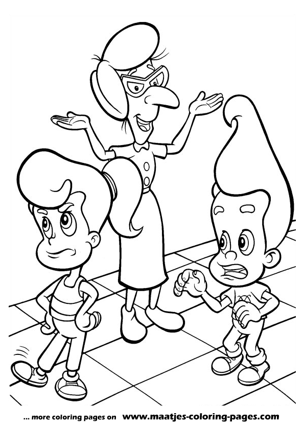 Jimmy Neutron coloring page for children