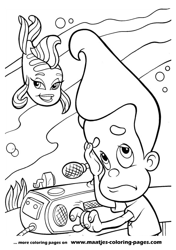 Jimmy Neutron coloring page for children