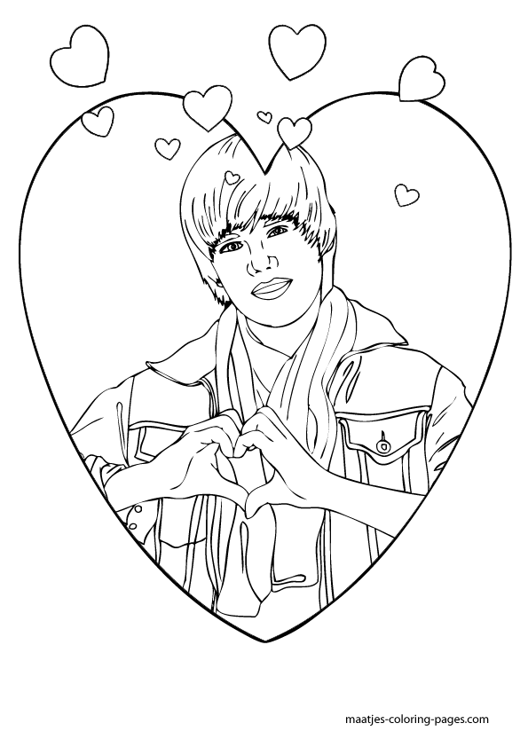 Justin Bieber Coloring Pages