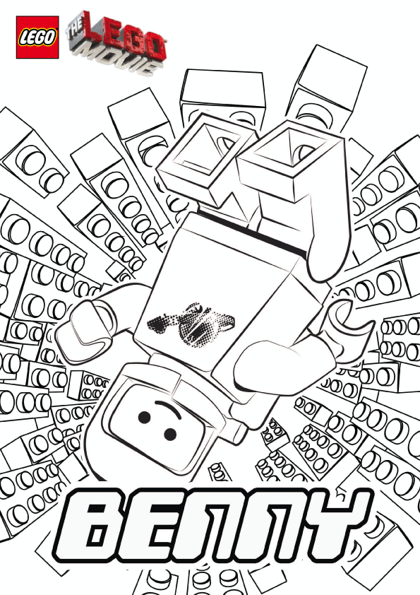Benny the spaceman - The Lego Movie coloring page