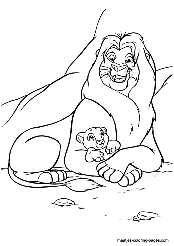 lion king coloring book pages