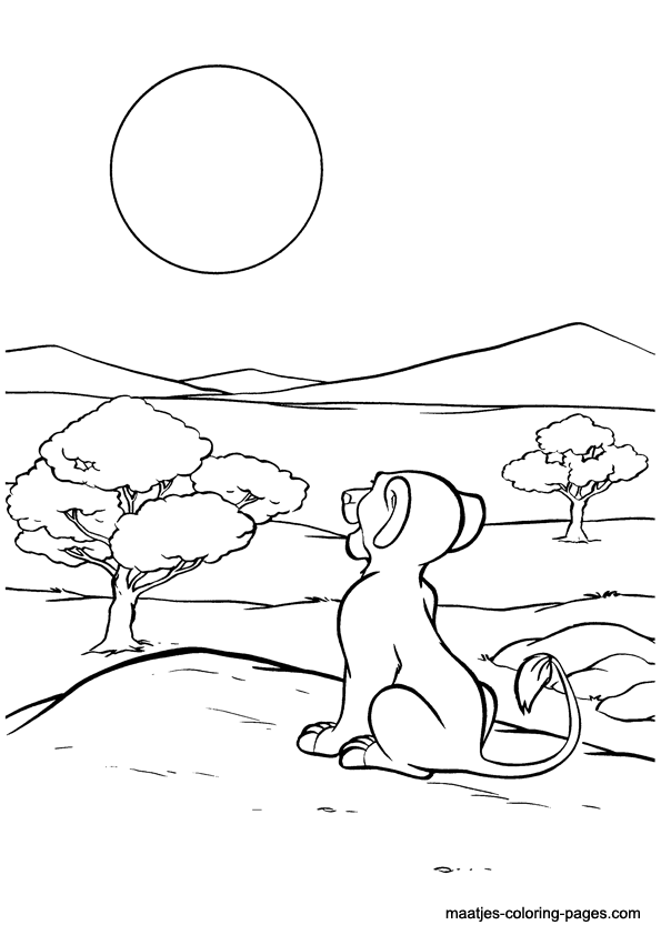 lion king simba coloring pages. Lion King Simba Coloring Pages