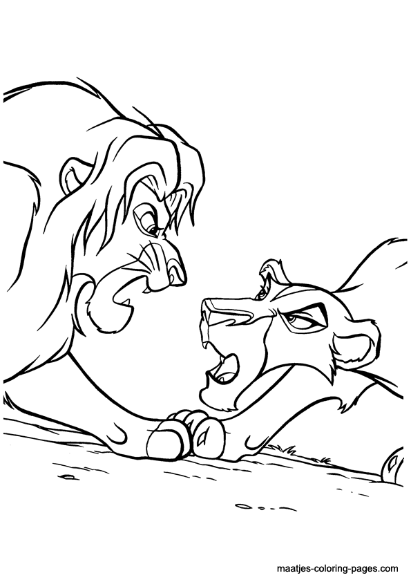 lion king 2 vitani coloring pages