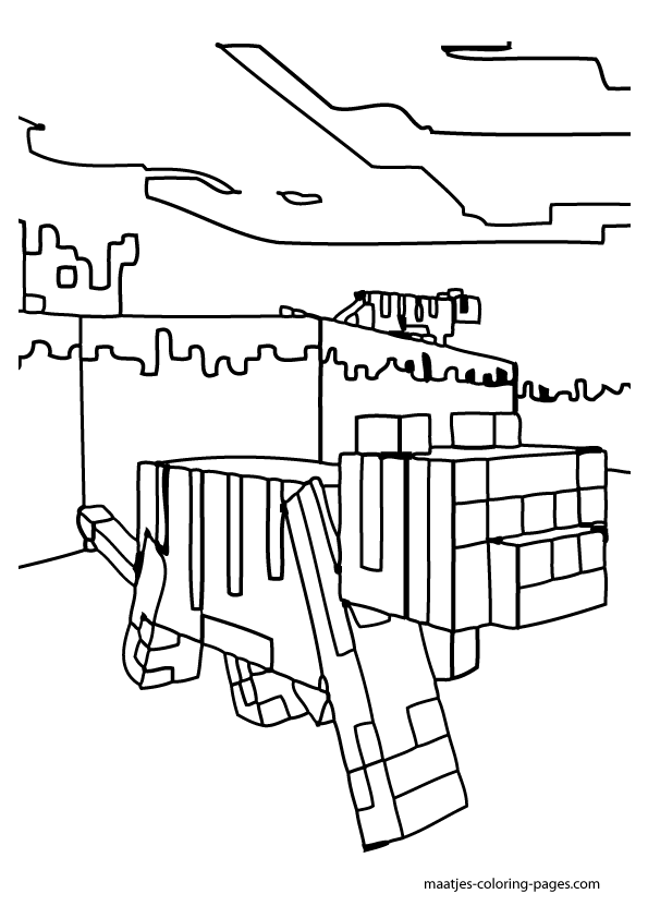 Minecraft Ocelot coloring page