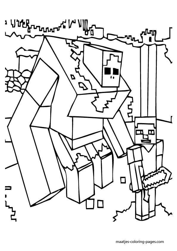 Minecraft coloring pages