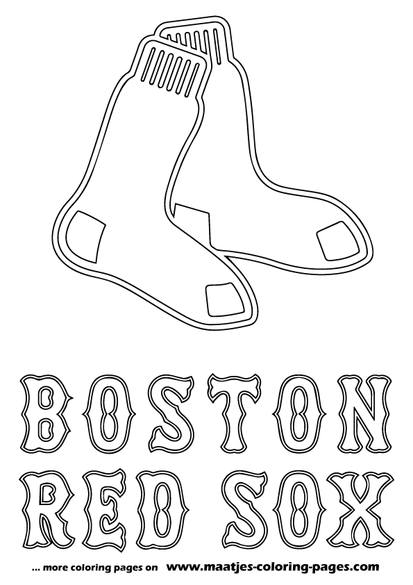 Boston Red Sox MLB coloring pages