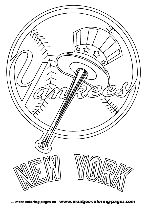 New York Yankees MLB coloring pages