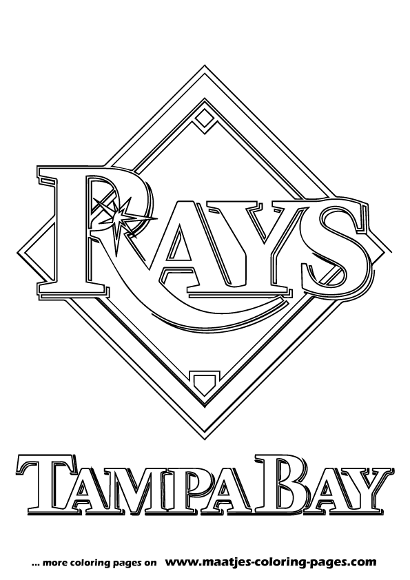 Tampa Bay Rays MLB coloring pages