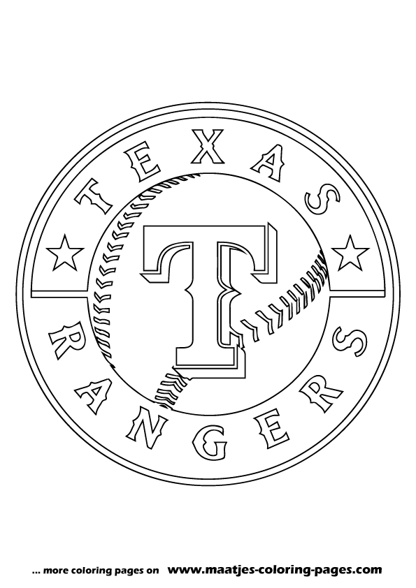 Texas Rangers MLB coloring pages