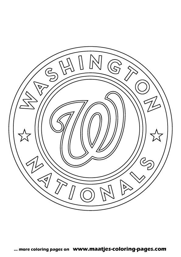Washington Nationals MLB coloring pages