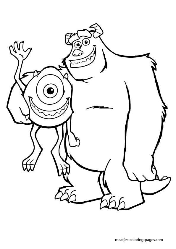 Monsters Inc. coloring pages