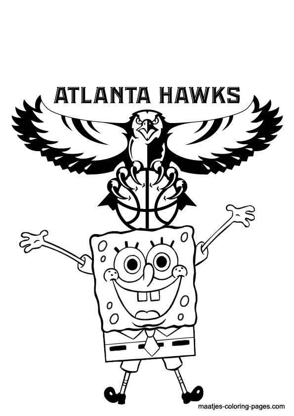 Atlanta Hawks NBA coloring pages