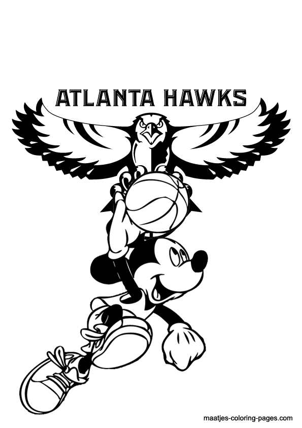 Atlanta Hawks NBA coloring pages