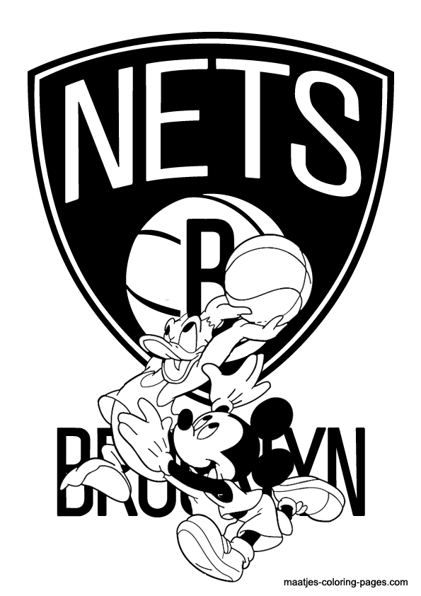 Brooklyn Nets NBA coloring pages