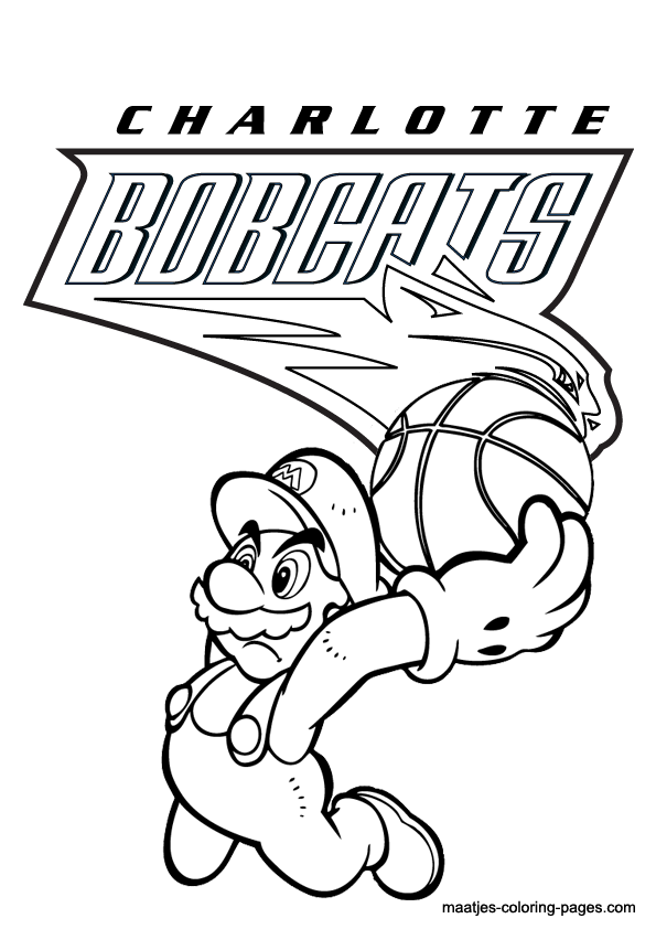 Charlotte Bobcats NBA coloring pages