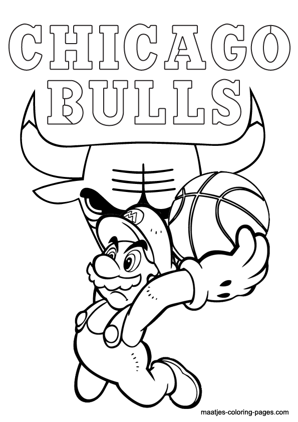 Chicago Bulls NBA coloring pages