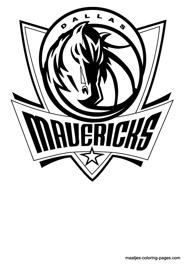 Dallas Mavericks NBA coloring pages