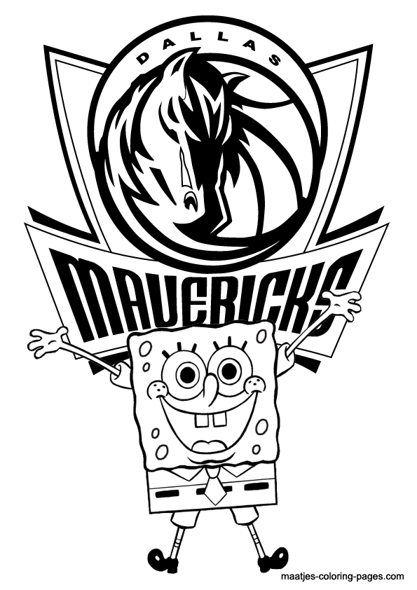 Dallas Mavericks NBA coloring pages